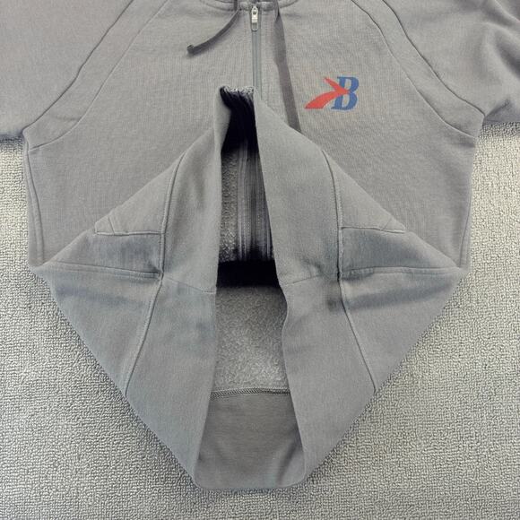 Brooks Running Company Hoodie Mens Medium Gray Hooded Full Zip Running Fleece - Picture 4 of 9